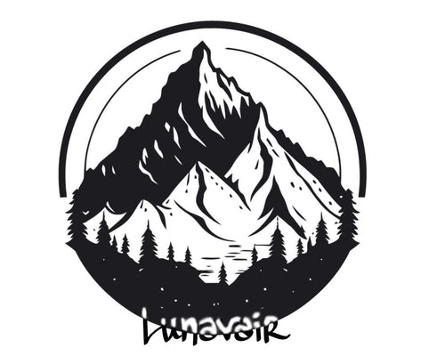 Black and white mountain logo with 'Dunevoir' text on a white background